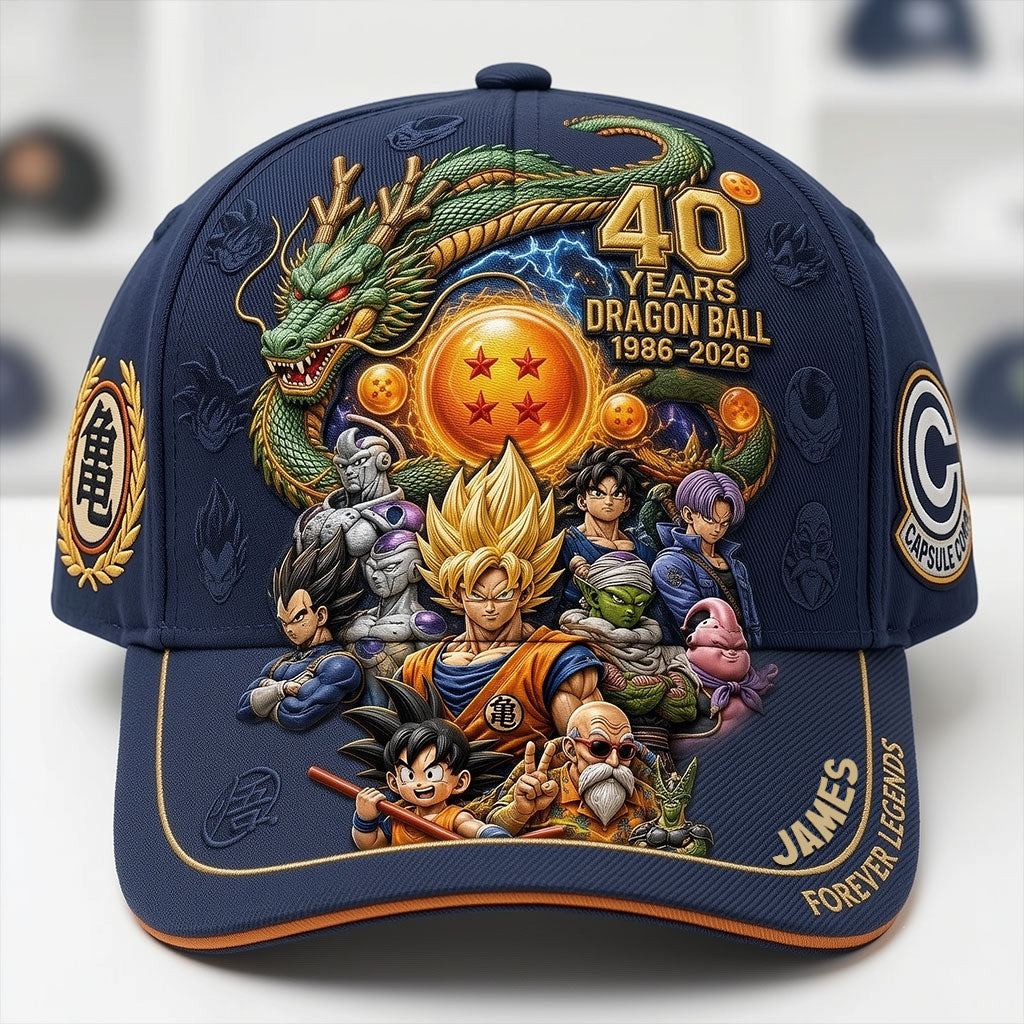 Personalized Classic Cap 40 Years Dragon Ball Gift for Fans