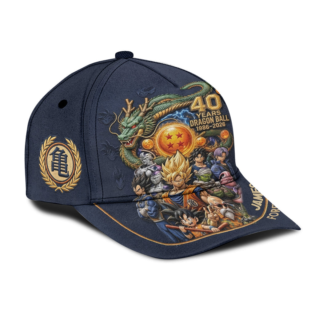 Personalized Classic Cap 40 Years Dragon Ball Gift for Fans