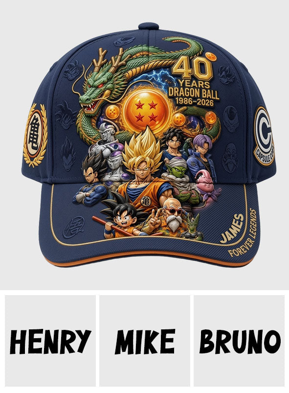 Personalized Classic Cap 40 Years Dragon Ball Gift for Fans