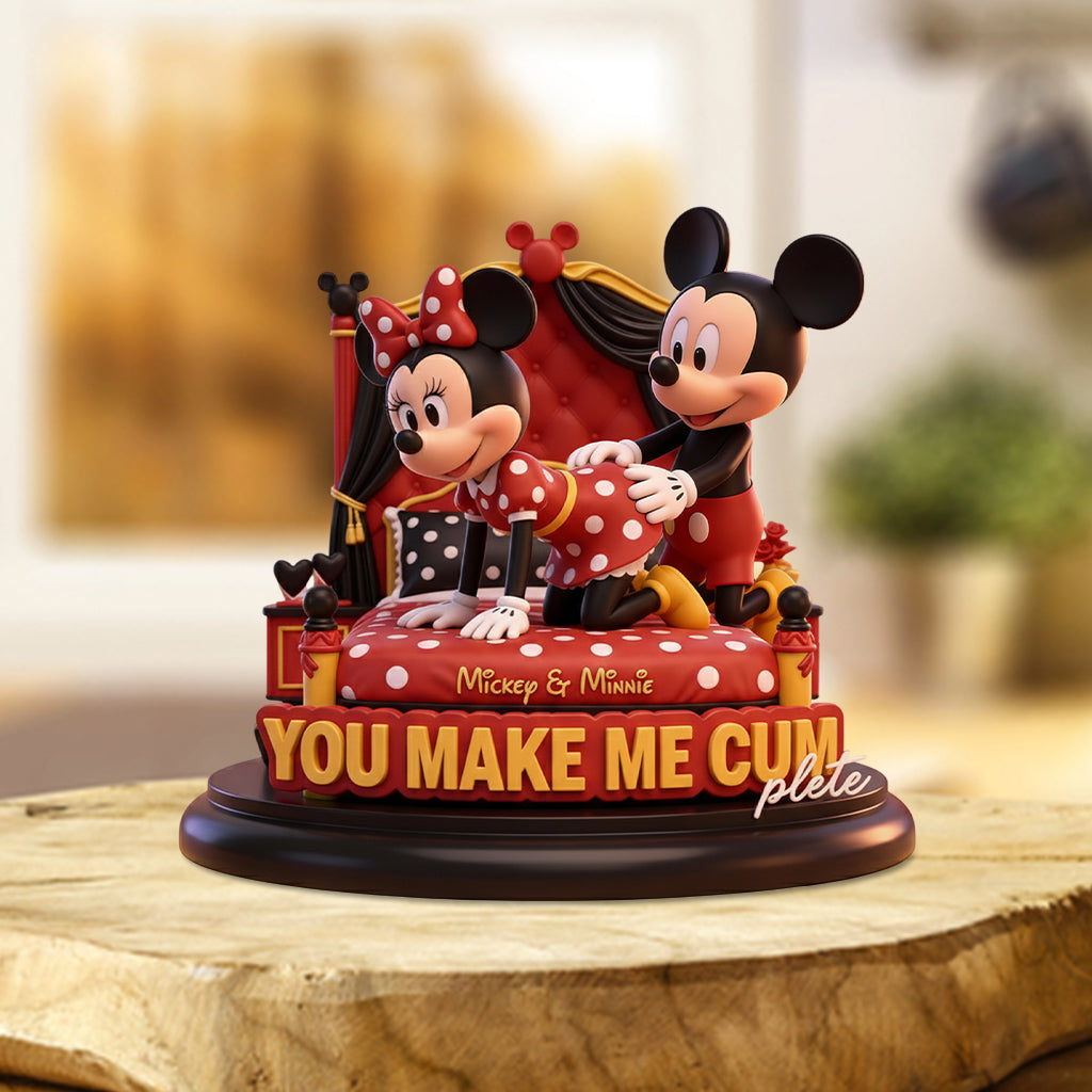Personalized Cartoon Mouse Couple Acrylic Plaque Gift Custom Shaped Acrylic Plaque GradoCreations
