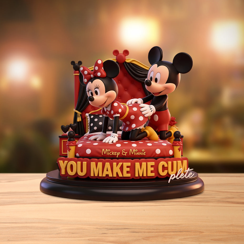 Personalized Cartoon Mouse Couple Acrylic Plaque Gift Custom Shaped Acrylic Plaque GradoCreations