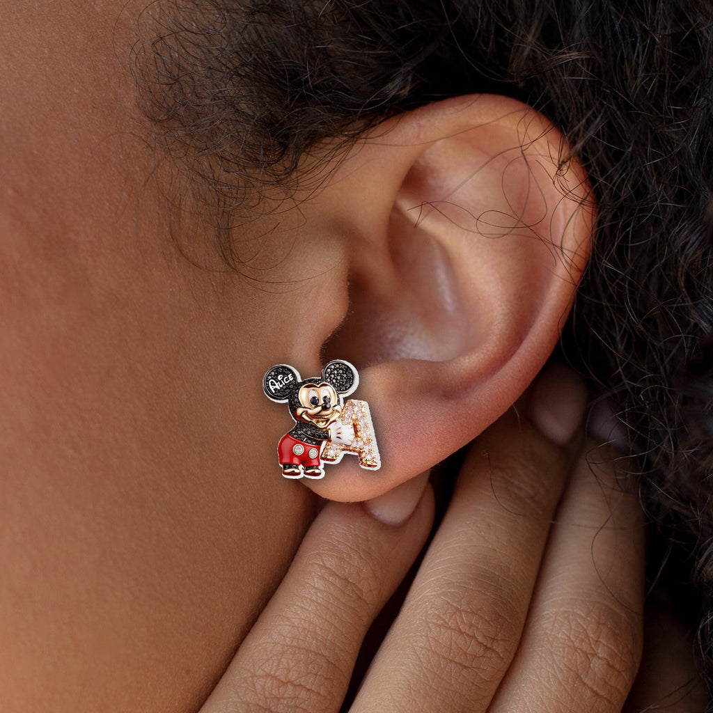 Personalized Cute Cartoon Mouse Stud Earrings Gift for Daughter Stud Earrings GradoCreations