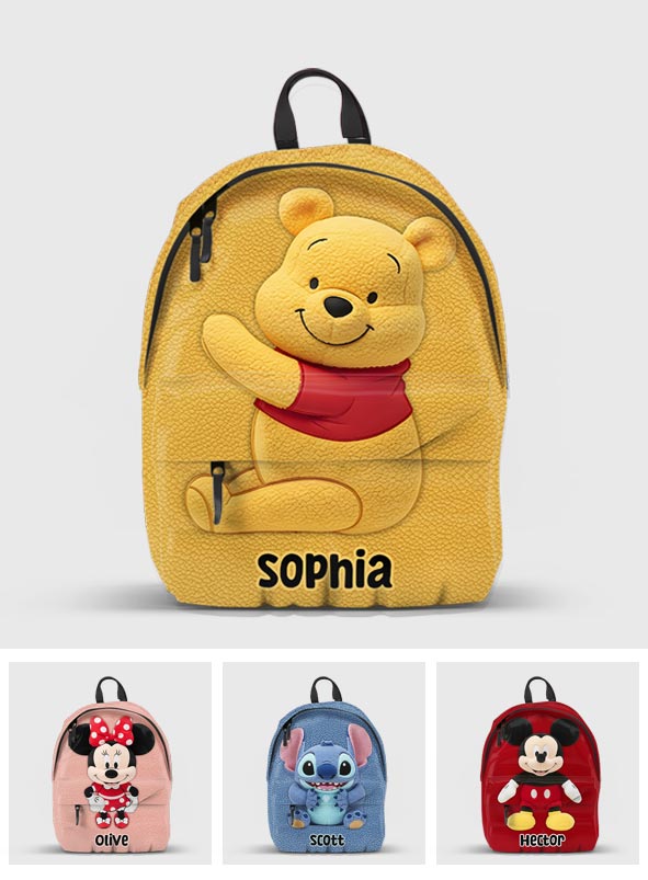Personalized Kids Backpack with Cartoon Characters Custom Name Backpack GradoCreations