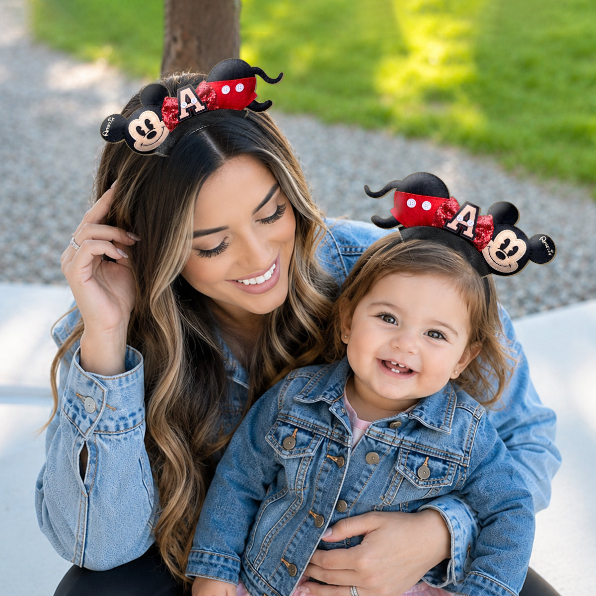 Personalized Cute Cartoon Mouse Leather Headband for Kids & Adults Shaped Leather Headband GradoCreations