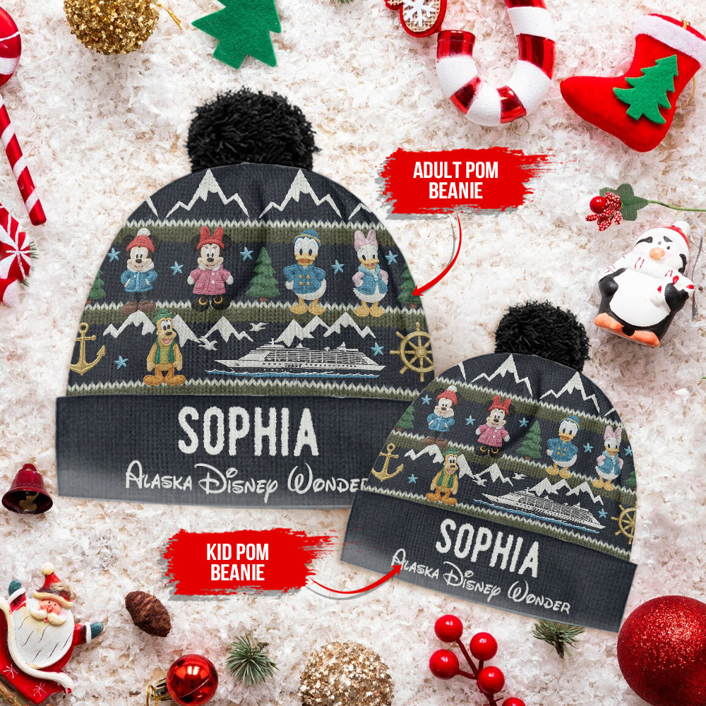 Personalized Disney Themed Beanie Hat Custom Name Gift Beanie Hat GradoCreations