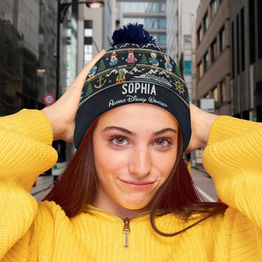Personalized Disney Themed Beanie Hat Custom Name Gift Beanie Hat GradoCreations