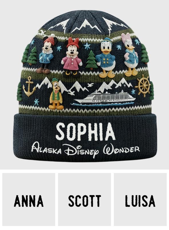 Personalized Disney Themed Beanie Hat Custom Name Gift Beanie Hat GradoCreations