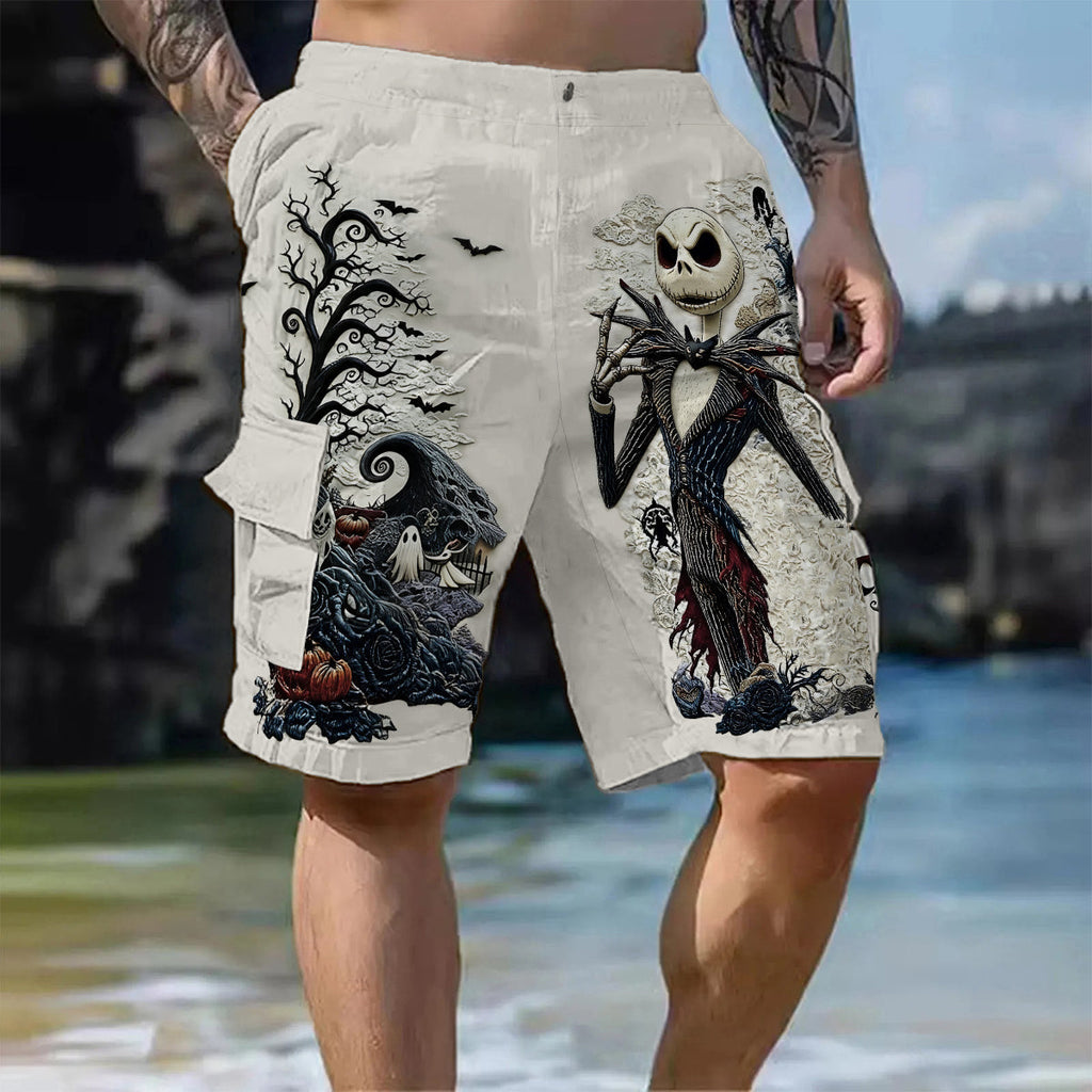 Personalized Nightmare Cargo Shorts with Belt Gift Idea Cargo Shorts With Belt GradoCreations