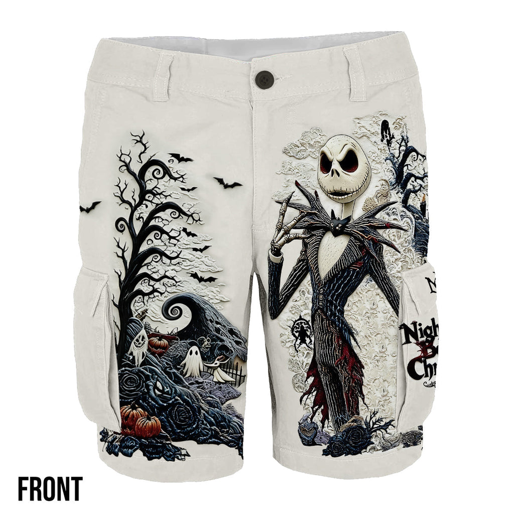 Personalized Nightmare Cargo Shorts with Belt Gift Idea Cargo Shorts With Belt GradoCreations