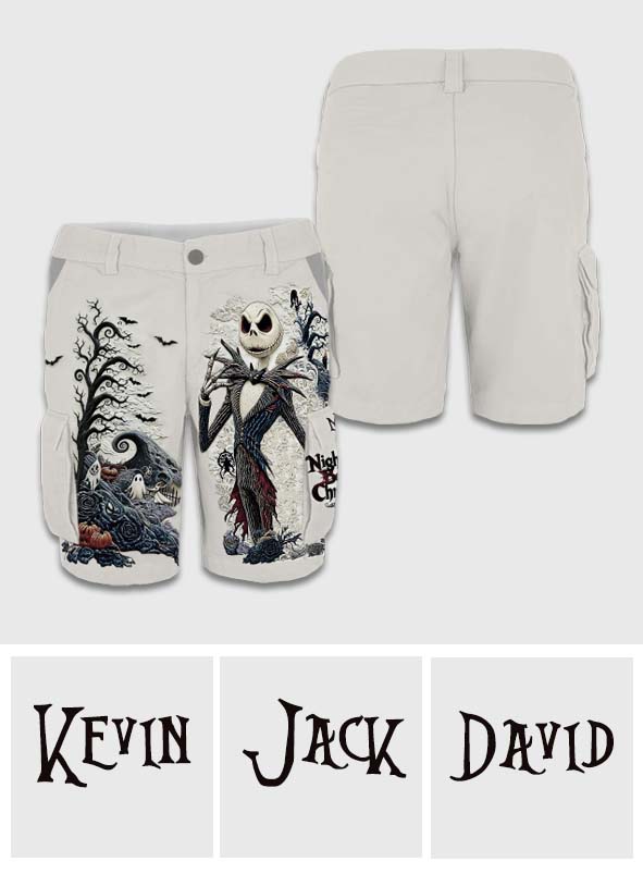 Personalized Nightmare Cargo Shorts with Belt Gift Idea Cargo Shorts With Belt GradoCreations