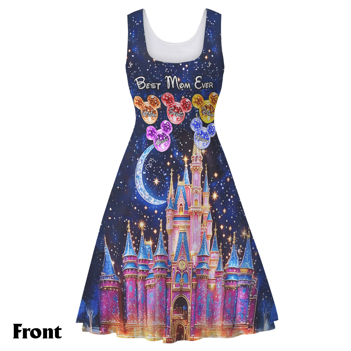 Personalized 'Best Mom Ever' Sleeveless Dress for Mother | Custom Gift Sleeveless Dress GradoCreations