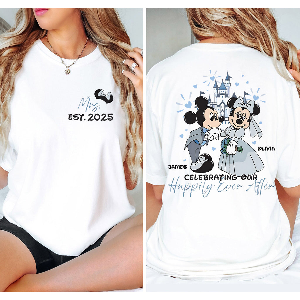 Personalized Disney Mouse T-Shirt & Hoodie for Couples - Custom Name & Date Gift T-shirt & Hoodie GradoCreations