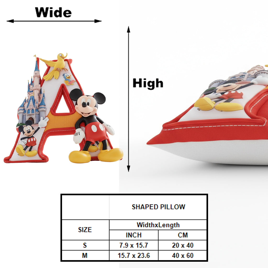 Personalized Mouse Shaped Pillow Custom Name Gift for Kids One-sided Shaped Pillow GradoCreations