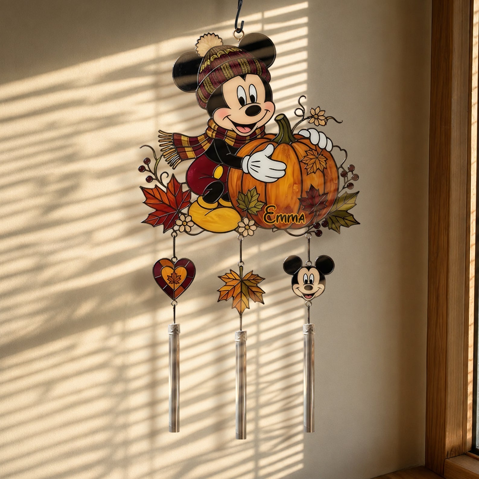 Personalized Mickey Mouse Wind Chime Charm for Kids Wind Chime With Charm GradoCreations
