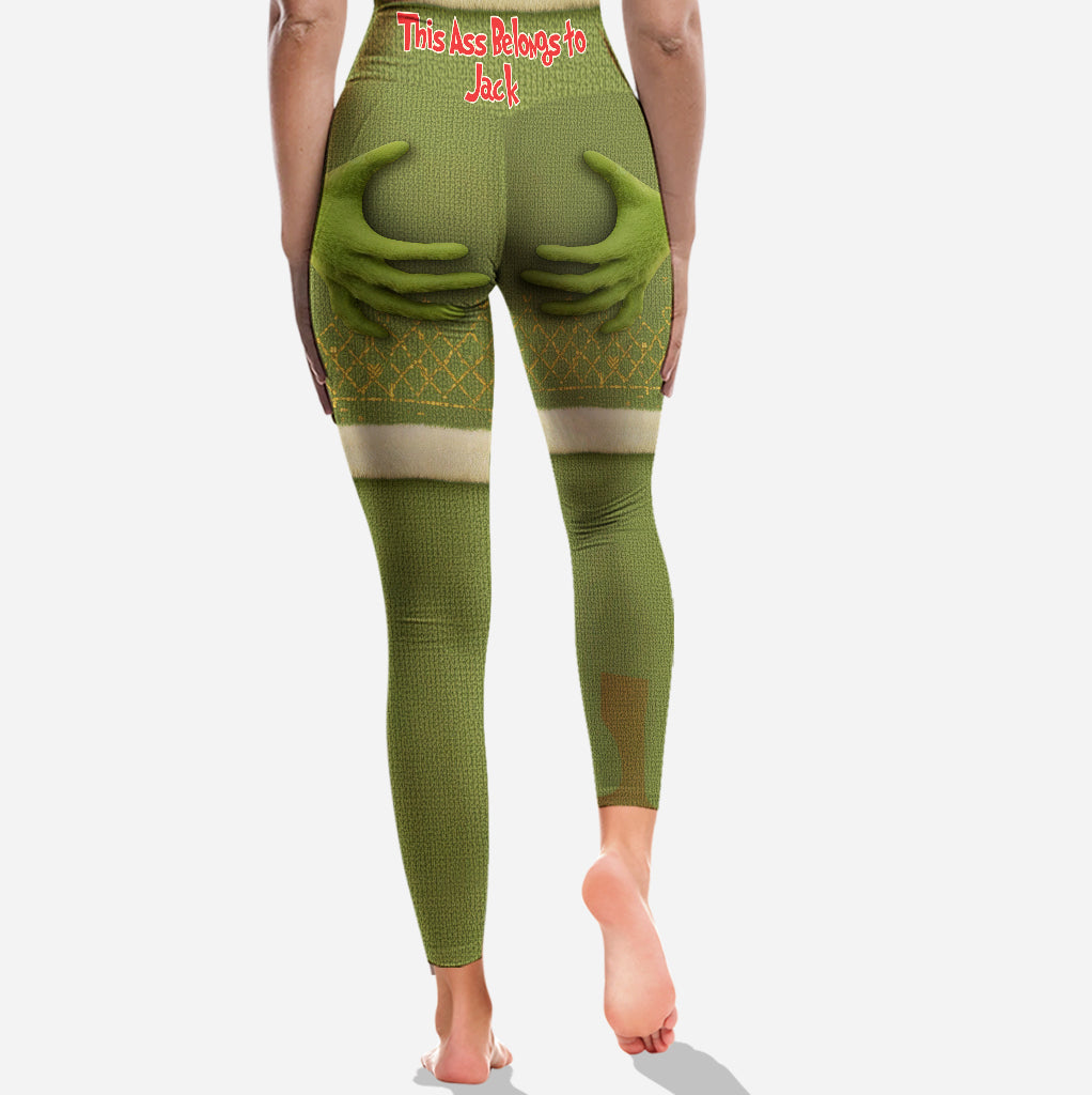 Personalized Christmas Leggings with Custom Text for Holiday Fun Leggings GradoCreations