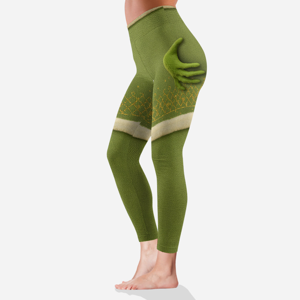 Personalized Christmas Leggings with Custom Text for Holiday Fun Leggings GradoCreations