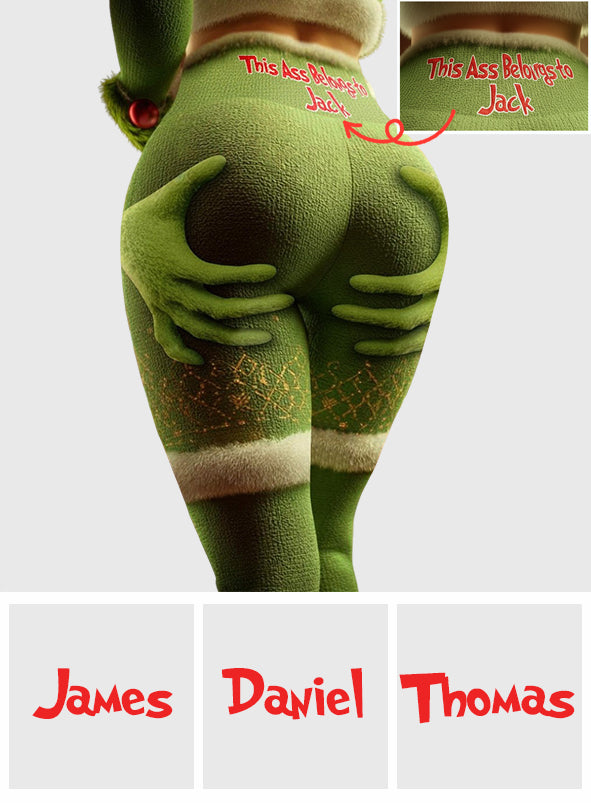Personalized Christmas Leggings with Custom Text for Holiday Fun Leggings GradoCreations