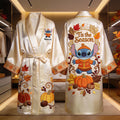 Personalized Satin Robe Ohana Custom Design Gift for Her Satin Robe GradoCreations
