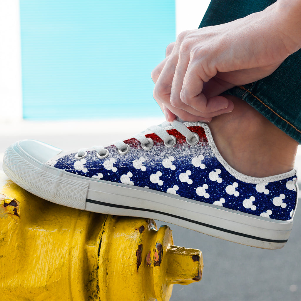 Personalized USA Freedom Low Top Shoes Custom Name Gift Low Top Shoes GradoCreations