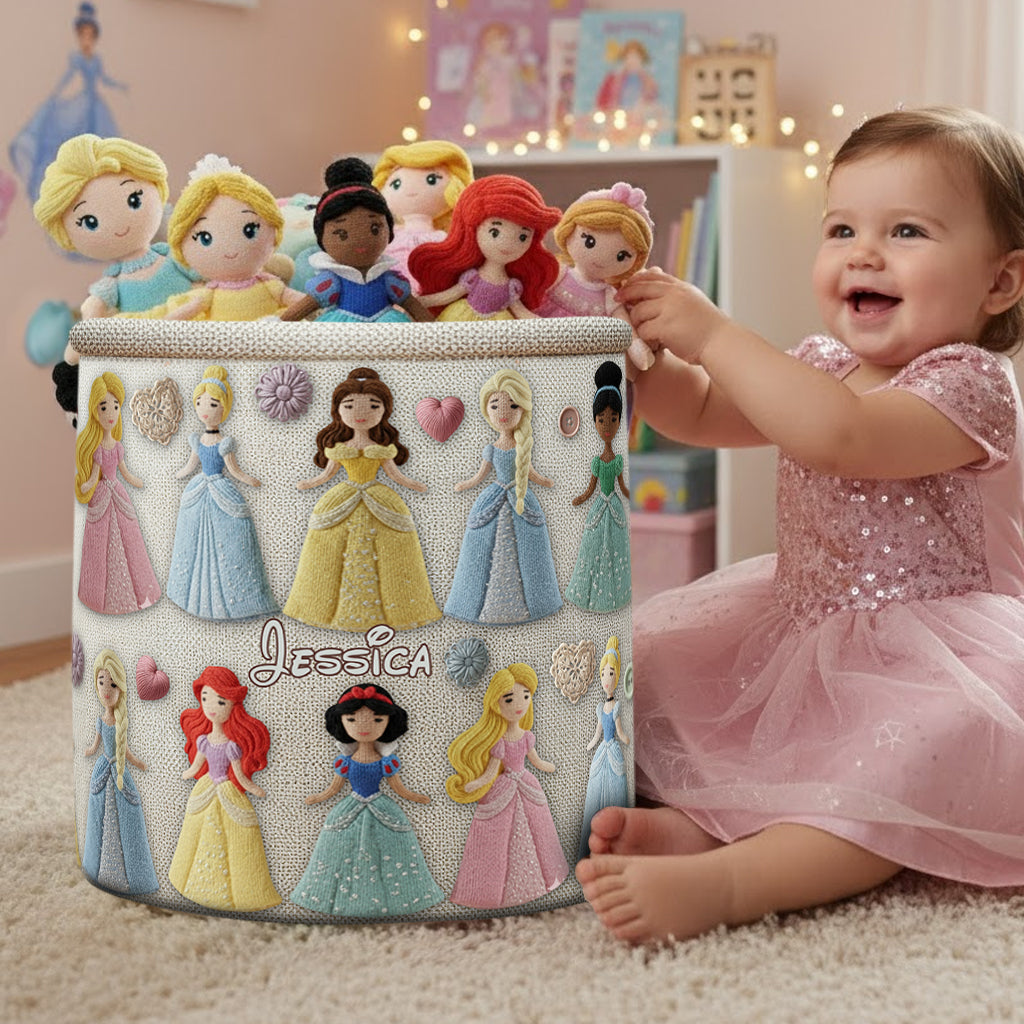 Personalized Princesses Storage Basket for Kids | Fun Gift Idea Laundry Basket GradoCreations