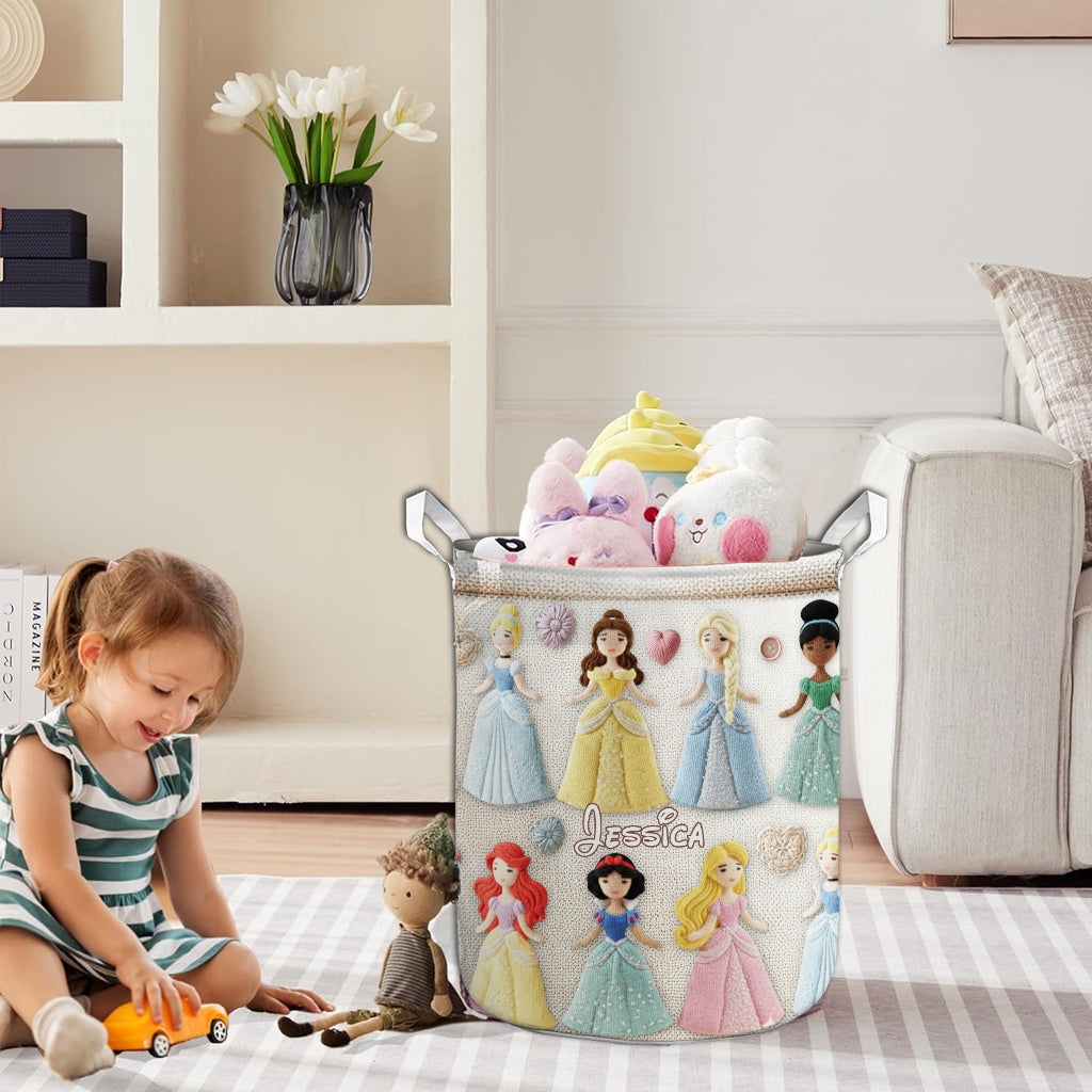 Personalized Princesses Storage Basket for Kids | Fun Gift Idea Laundry Basket GradoCreations
