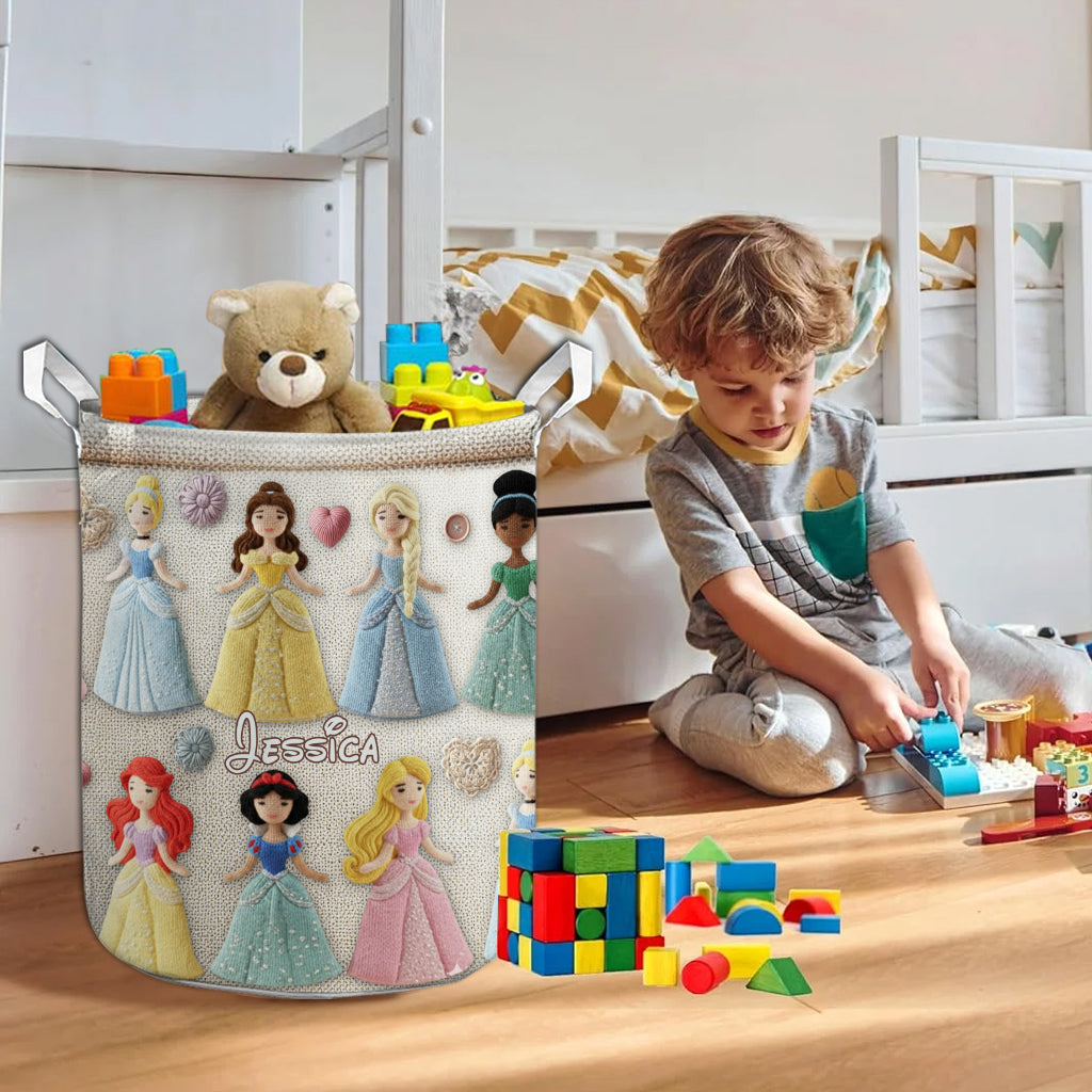 Personalized Princesses Storage Basket for Kids | Fun Gift Idea Laundry Basket GradoCreations