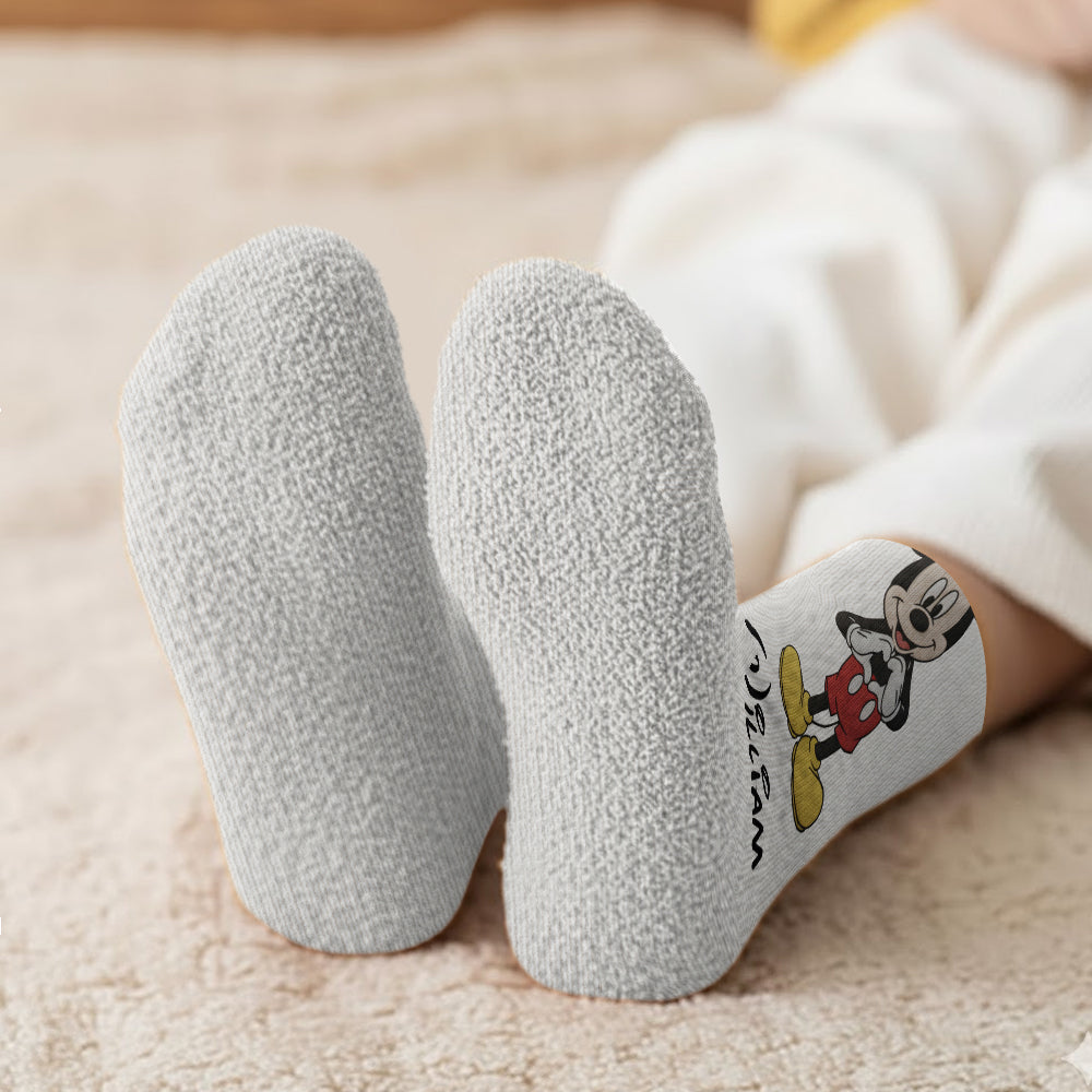 Personalized Kids Mouse Socks with Custom Name | Fun Gift for Children Kid Socks GradoCreations