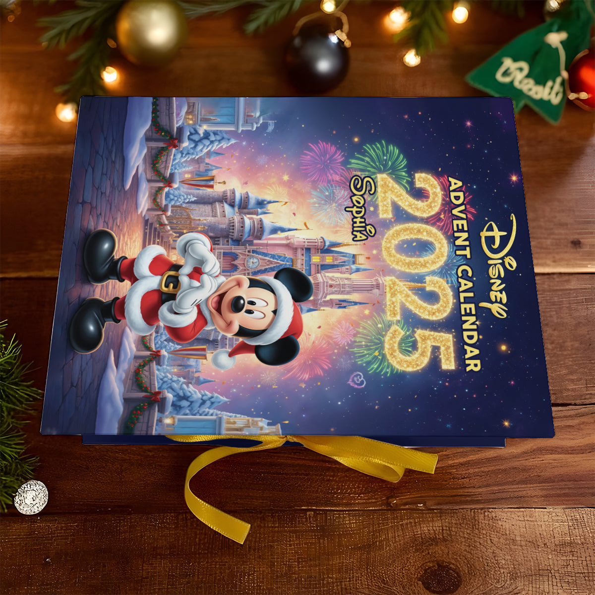 Personalized Advent Calendar with Ornaments Christmas Gift Idea Folded Advent Calendar With Ornaments GradoCreations