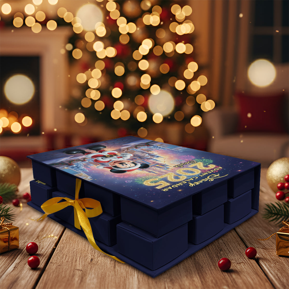 Personalized Advent Calendar with Ornaments Christmas Gift Idea Folded Advent Calendar With Ornaments GradoCreations