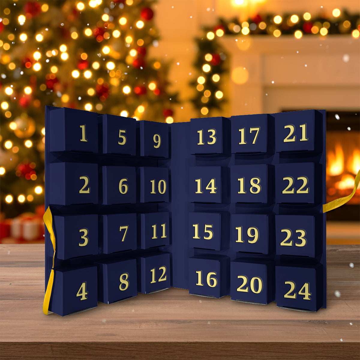 Personalized Advent Calendar with Ornaments Christmas Gift Idea Folded Advent Calendar With Ornaments GradoCreations