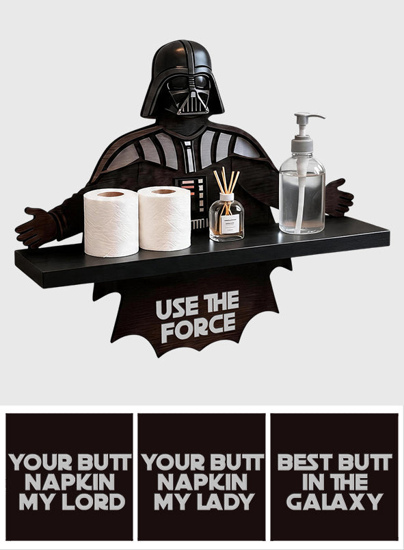 Personalized Wooden Floating Shelf Darth Vader Design for Gifts Wooden Floating Shelf GradoCreations