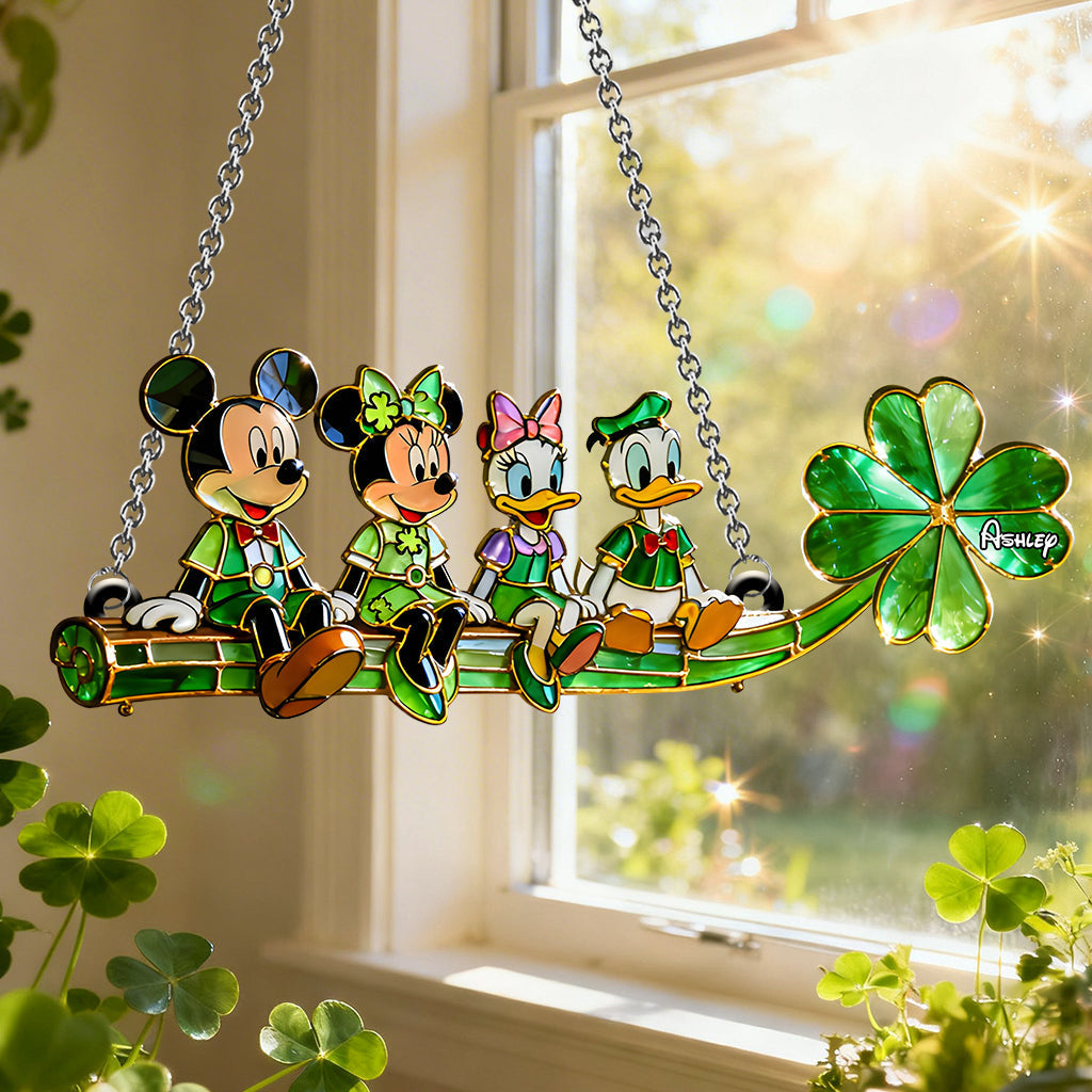 Personalized Disney Mouse Suncatcher Ornament for Home Decor Window Hanging Suncatcher Ornament GradoCreations