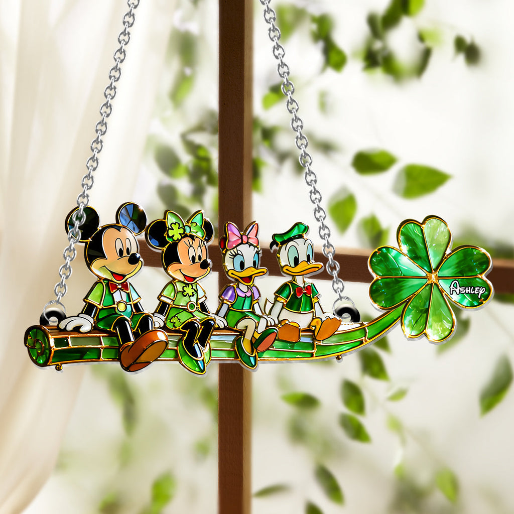 Personalized Disney Mouse Suncatcher Ornament for Home Decor Window Hanging Suncatcher Ornament GradoCreations