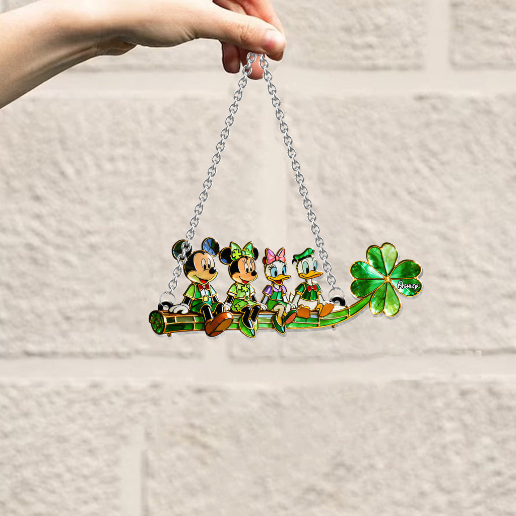 Personalized Disney Mouse Suncatcher Ornament for Home Decor Window Hanging Suncatcher Ornament GradoCreations