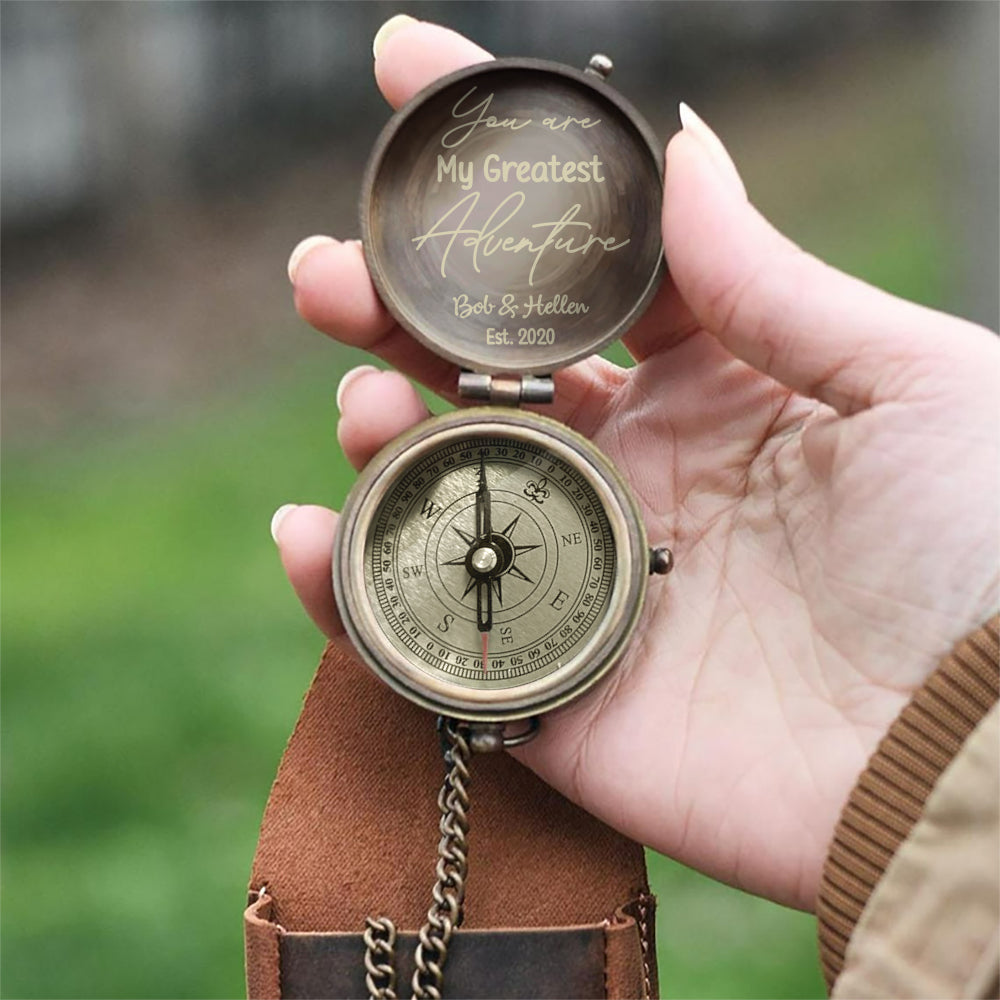 Personalized Family Compass You Are My Greatest Adventure Gift Compass GradoCreations