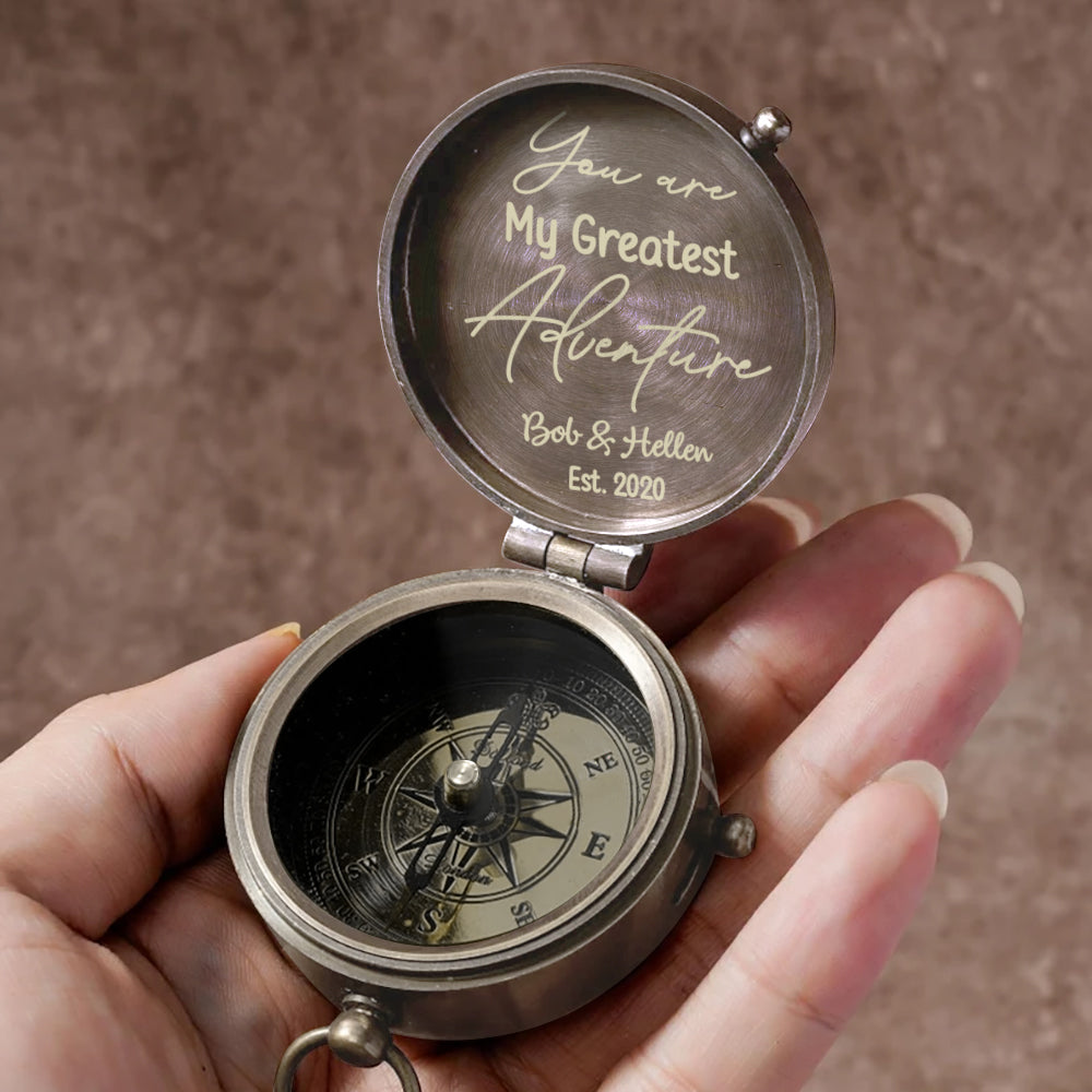 Personalized Family Compass You Are My Greatest Adventure Gift Compass GradoCreations