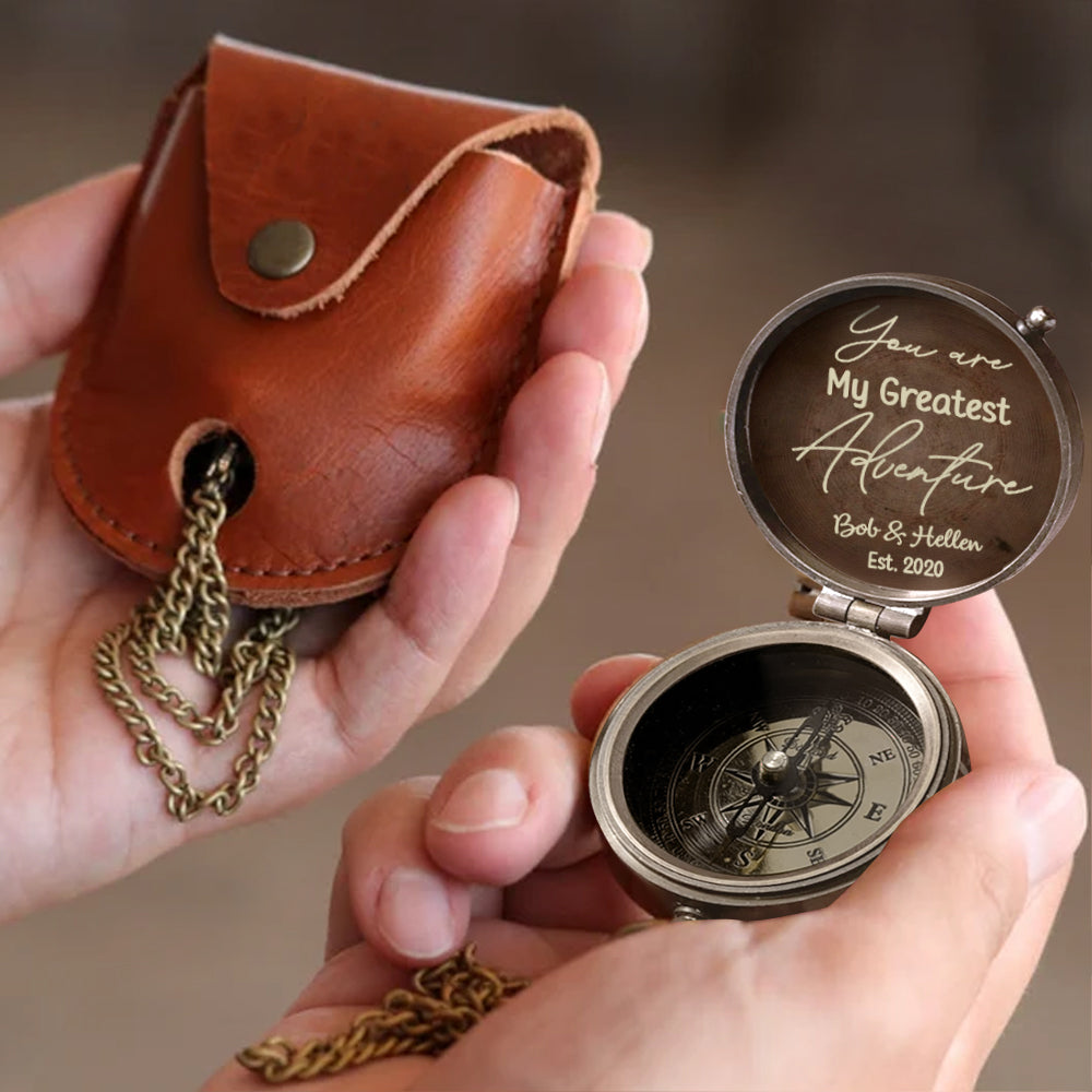 Personalized Family Compass You Are My Greatest Adventure Gift Compass GradoCreations