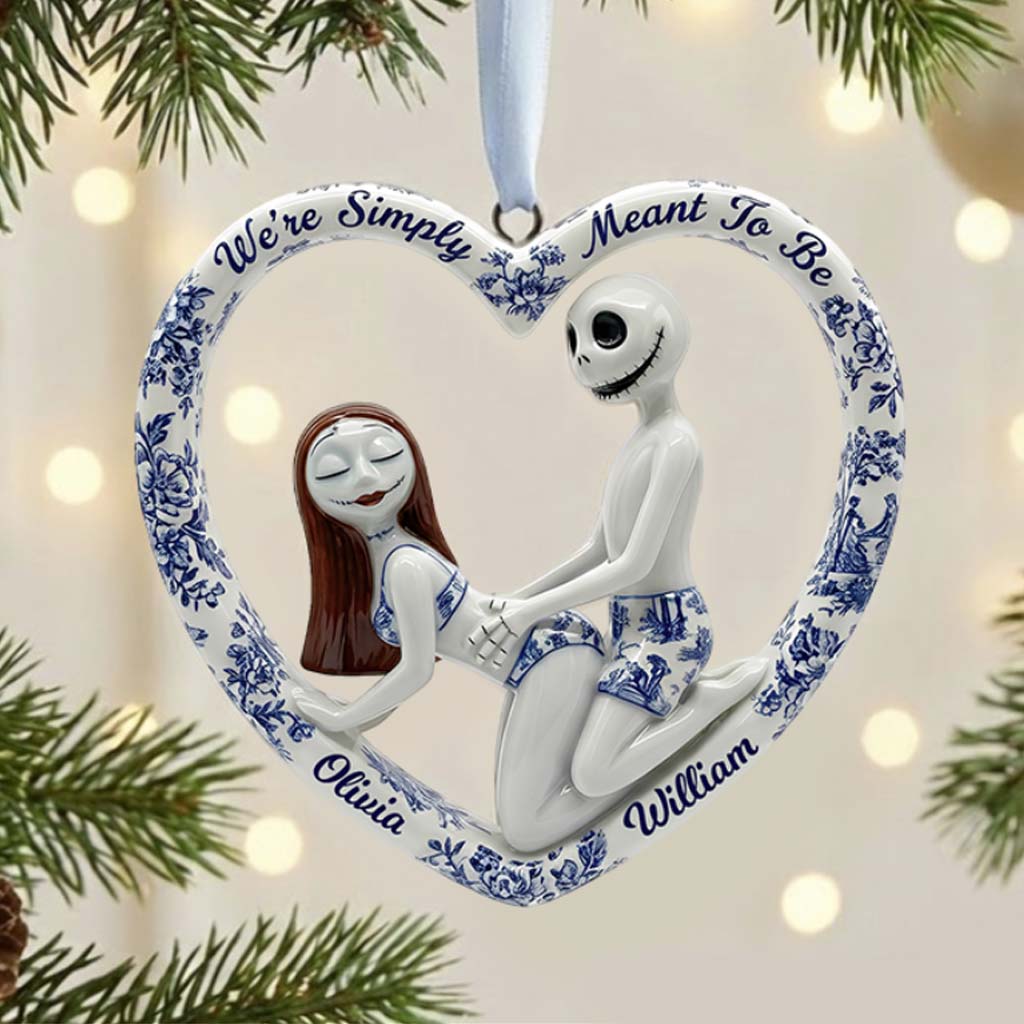 Personalized Naughty Skeleton Ornament Custom Name Gift for Couples Ornament GradoCreations