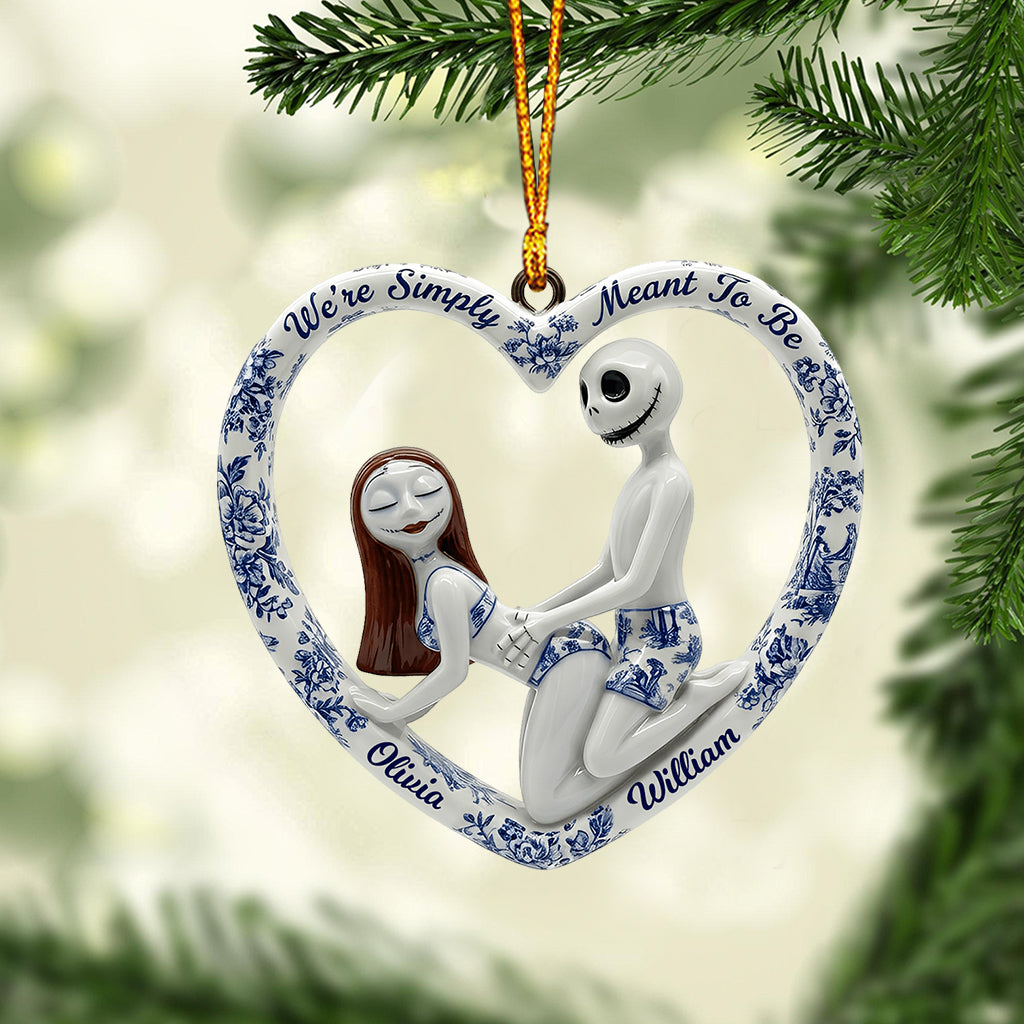 Personalized Naughty Skeleton Ornament Custom Name Gift for Couples Ornament GradoCreations