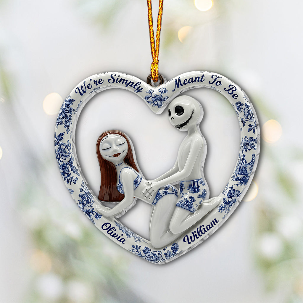 Personalized Naughty Skeleton Ornament Custom Name Gift for Couples Ornament GradoCreations