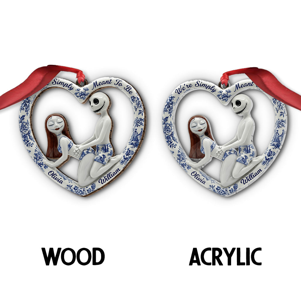 Personalized Naughty Skeleton Ornament Custom Name Gift for Couples Ornament GradoCreations