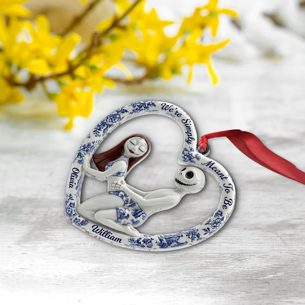 Personalized Naughty Skeleton Ornament Custom Name Gift for Couples Ornament GradoCreations