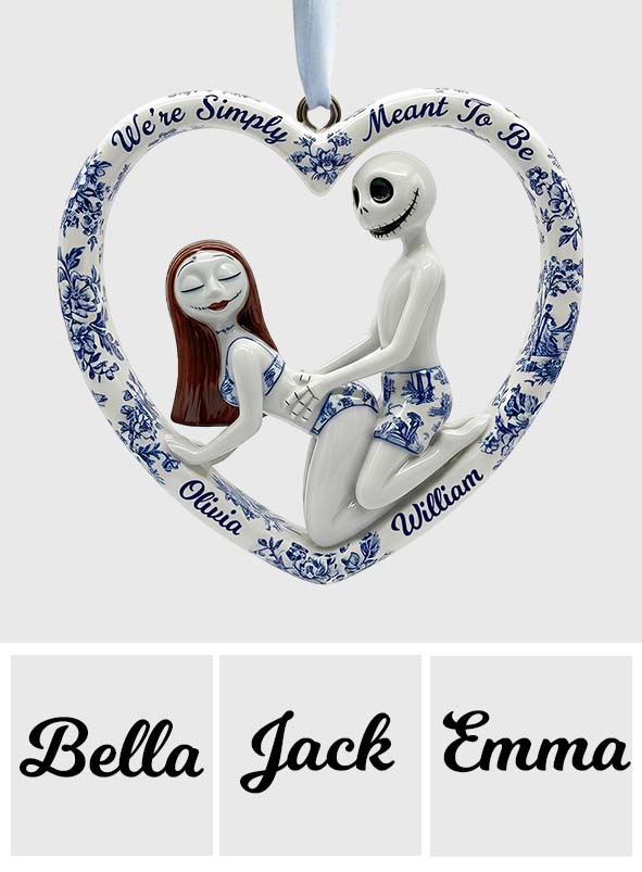 Personalized Naughty Skeleton Ornament Custom Name Gift for Couples Ornament GradoCreations
