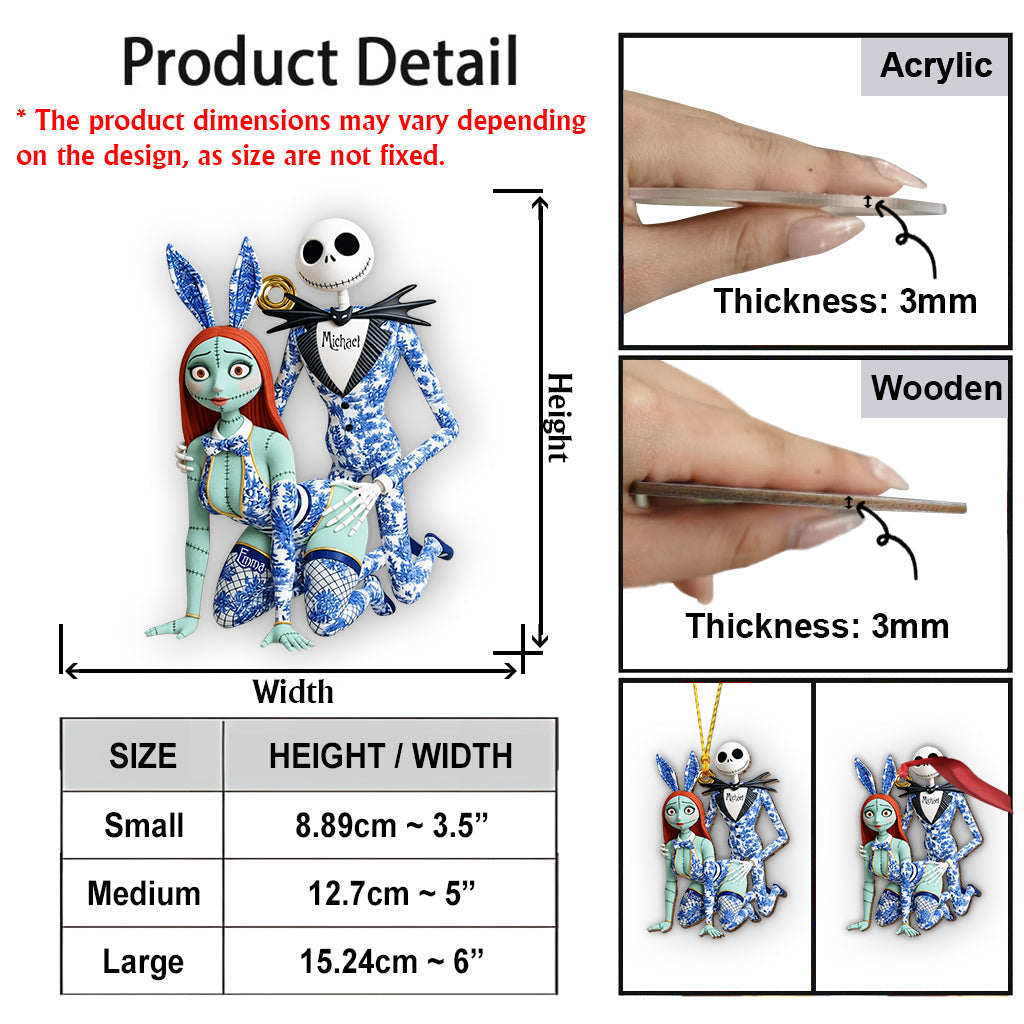 Personalized Nightmare Before Christmas Ornament Custom Name Gift for Christmas Ornament GradoCreations