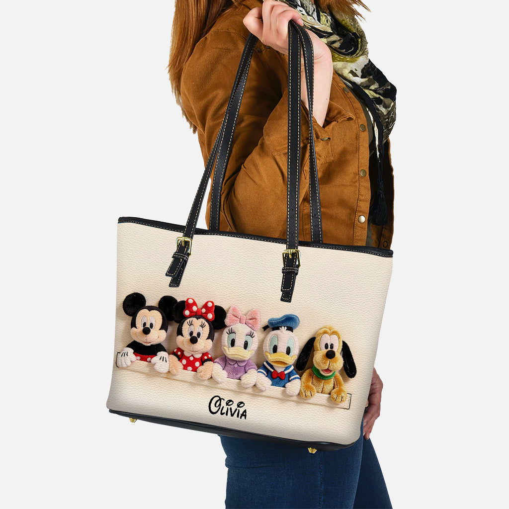 Personalized Disney Leather Tote Bag with Character Design for Kids Leather Bag GradoCreations