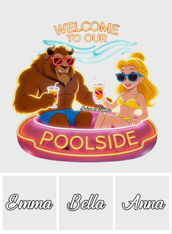 Personalized Beauty and the Beast Neon LED Light Sign for Poolside Decor Neon LED Light Sign GradoCreations