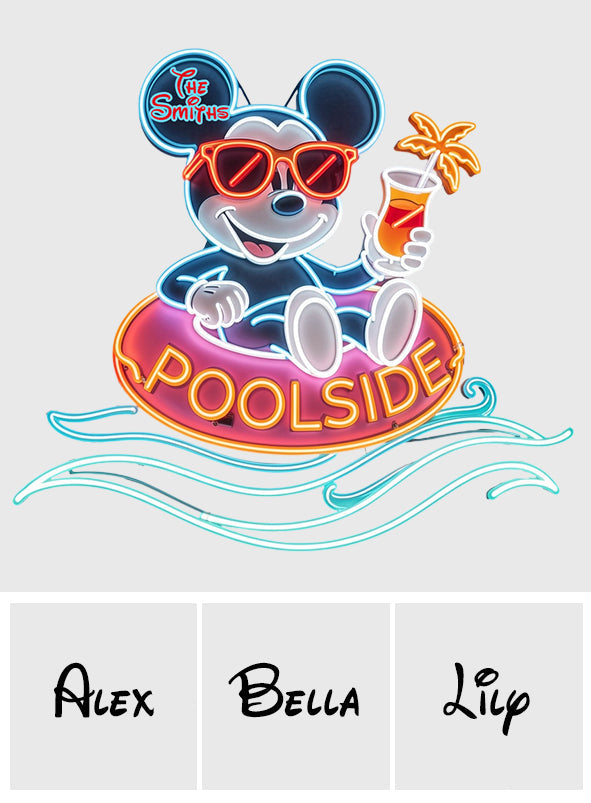 Personalized Neon LED Poolside Sign Custom Name Gift Neon LED Light Sign GradoCreations