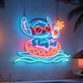 Personalized Neon LED Poolside Sign Custom Name Gift Neon LED Light Sign GradoCreations