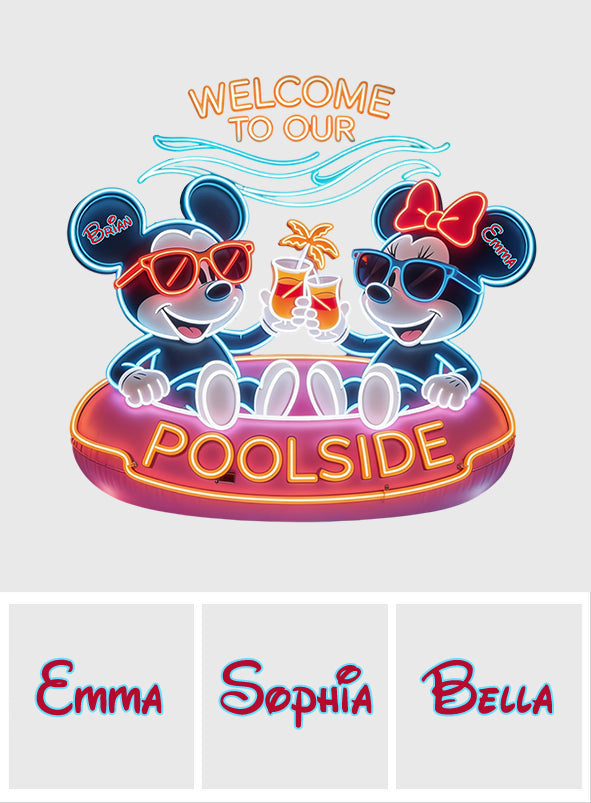 Personalized Neon LED Light Sign Welcome to Our Poolside Decor Neon LED Light Sign GradoCreations