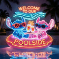 Personalized Ohana Poolside Neon LED Light Sign Custom Name Neon LED Light Sign GradoCreations